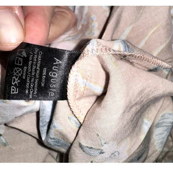 AUGUSTE AUSTRALIA FLORAL RUFFLE MAXI SLIPDRESS 6 - Picture 8 of 10